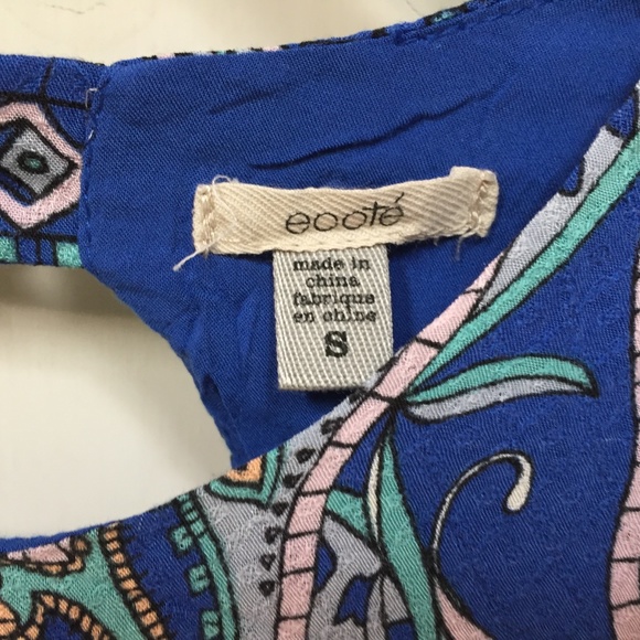 Ecote' Blue Boho Sleeveless Mini Dress - Picture 6 of 13